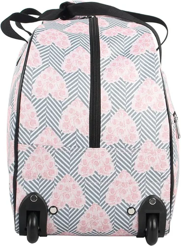 Vista 4 de Betsey Johnson Colección de equipaje de mano de diseñador - Bolsa de lona ligera de 22 pulgadas - Maleta de viaje de negocios de fin de semana con 2