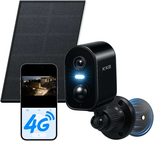 Vista 11 de KKB Cámara de seguridad celular 4G LTE, montaje magnético, sin cámaras de seguridad WiFi para interiores, SIM incorporada, 2K inalámbricas