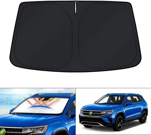 Vista 192 de KUST - Parasol plegable para parabrisas para BMW X1 E84, accesorios 2011 2012 2013 2014 2015, protector de visera de sol ajustable que bloquea