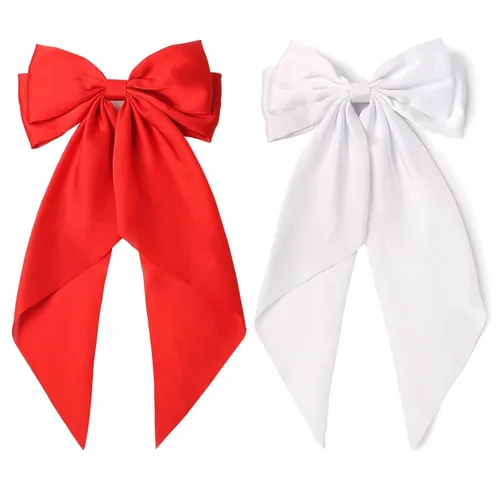 Vista 9 de SUSULU Pinzas para el cabello con lazo de cinta negra con cola larga, horquillas para fiestas y accesorios para mujeres y niñas, 2