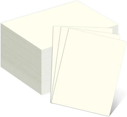 Vista 15 de Papel de construcción de Halloween pesado negro de 110 libras, 100 hojas de papel de cartulina negra gruesa para invitaciones, menús, álbumes