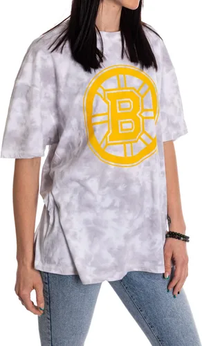 Vista 3 de Calhoun NHL - Camiseta de manga corta con hombros caídos y cuello redondo para mujer Boston Bruins