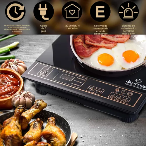 Vista 2 de Duxtop. Calentador de comida de inducción portable, de mesada, 1800 vatios, Dorado