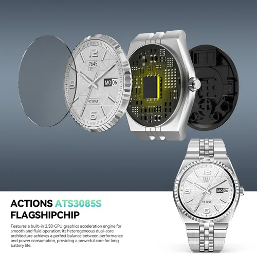 Vista 16 de SOUYIE Reloj inteligente para hombre, llamadas Bluetooth, rastreador