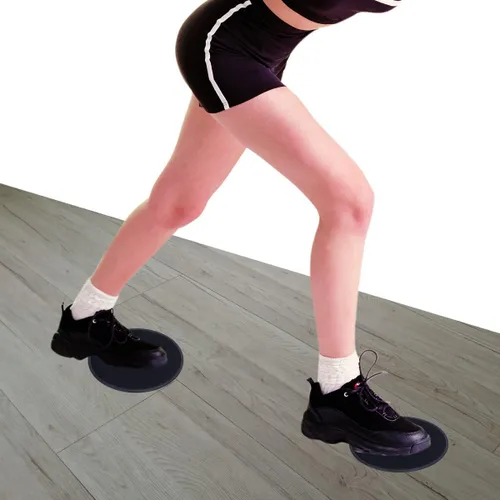 Vista 5 de Discos deslizantes deslizantes de núcleo, deslizadores de ejercicio, paquete de 4 deslizadores dobles para alfombras, suelos duros, Core Fitness