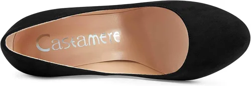 Vista 4 de Castamere Zapatos de tacón alto con punta redonda para mujer, tacón de aguja de 3.9 in