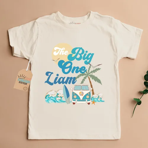 Vista 3 de The Big One shirt customized big One 1st Birthday Shirt Waves surfing one birthday party boy first birthday shirt big one wave boy birthday outfit