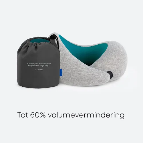 Vista 7 de Ostrichpillow Go Almohada Cervical, Almohadas de Viaje para Aviones, Almohada de Viaje de Espuma Viscoelástica Premium, Diseño Ergonómico 360º