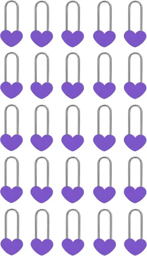 Vista 50 de Candado de amor VeYocilk de 3.5" 50mm en forma de corazón, candado de corazón negro para deseos de amor, ideal para bodas, San Valentín