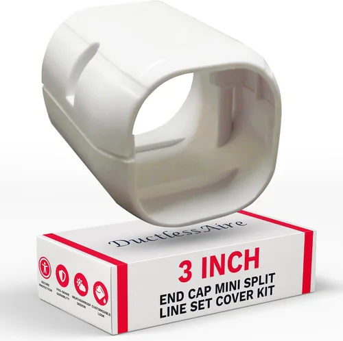 Vista 15 de DuctlessAire Mini Split Line Set Cover – Cubiertas de línea para condensador Mini Split, sistemas de aire central, HVAC, bombas de calor y más