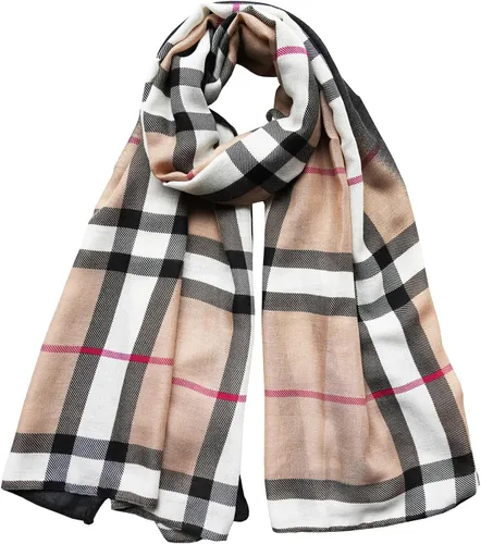 Vista 34 de JERLA Bufandas para mujer, ligeras, suaves, de moda, sólidas, bufanda, chal a cuadros