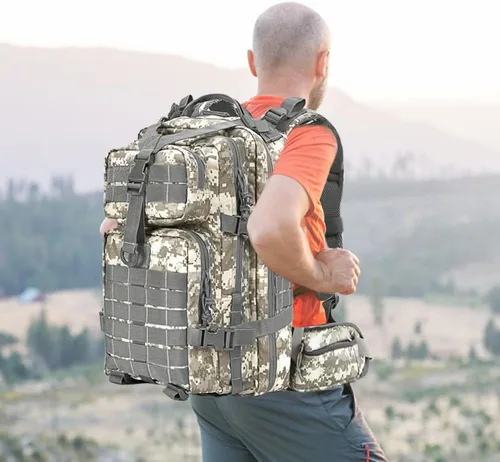 Vista 6 de EMDMAK - Mochila táctica militar, 42 l, paquete militar grande, paquete militar de 3 días, paquete de asalto Molle bolsa mochila