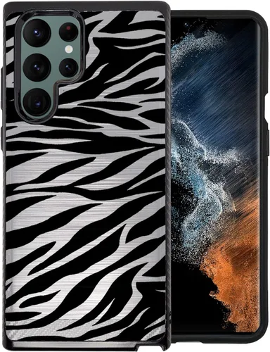 Vista 7 de Cases on Deck CasesOnDeck - Funda ajustable compatible con Samsung Galaxy S22 Ultra / S22 Ultra, armadura cepillada, funda híbrida con agarre