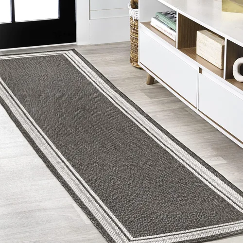 Vista 13 de JONATHAN Y Alfombra de pasillo para interiores y exteriores, 2 x 8 pies, color aguamarina/beige, moderno para patio trasero, patio, porche, fácil