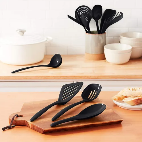Vista 2 de Hutzler Cook & Serve - Utensilios de melamina, color negro, juego de 12