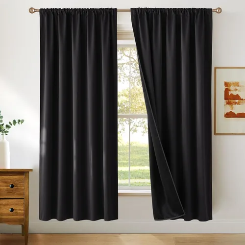 Vista 15 de NICETOWN Biscotti - Cortinas de cocina beige de 36 pulgadas de largo, bolsillo para barra, 100% opacas, casuales y relajantes, tratamientos