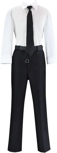 Vista 2 de ATEOVE Disfraz de cosplay de Denji Hayakawa Aki para cosplay, disfraz de Halloween con peluca