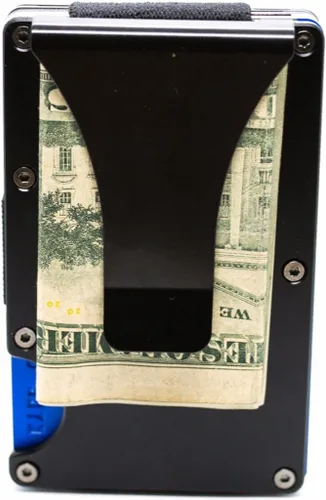 Vista 2 de Cartera de viaje minimalista delgada con bloqueo RFID para tarjetas de crédito