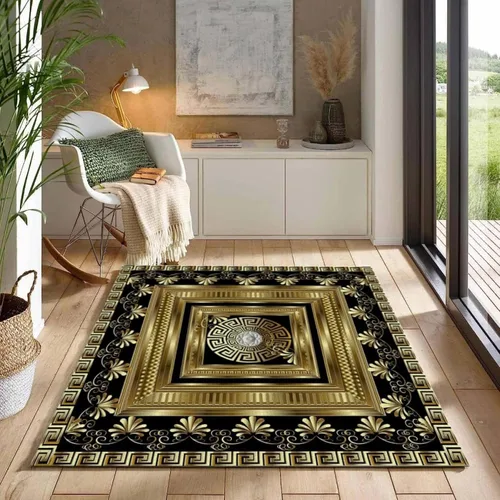 Vista 11 de Alfombras modernas de mediados de siglo cincuenta, colores retro atómicos sin costuras, alfombra de pasillo para exteriores, antideslizante, área