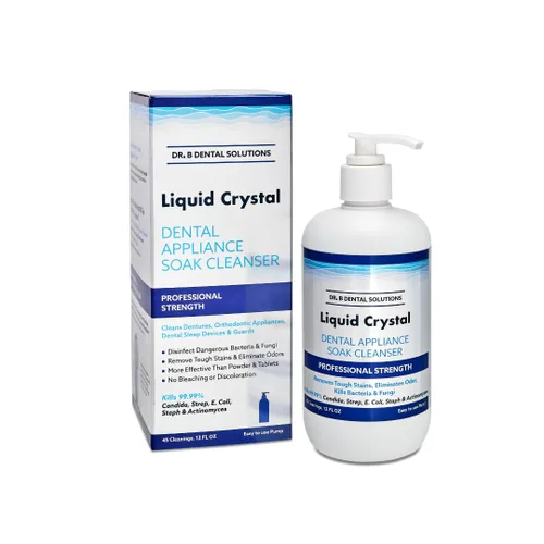 Vista 5 de Dr. B Dental Solutions Limpiador en polvo de cristal, ideal para aparatos orales, dentaduras, protectores nocturnos, retenedores, alineadores