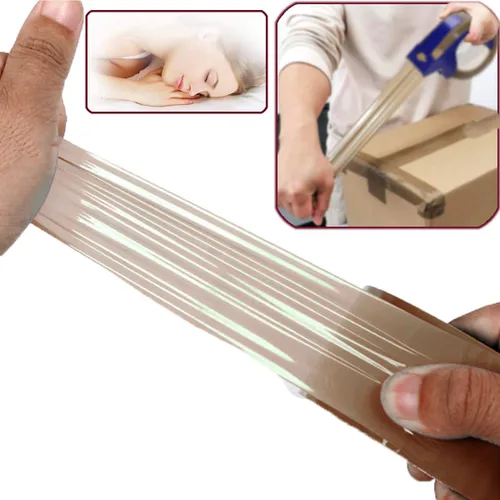 Vista 5 de Cinta de embalaje resistente, paquete de 2 con un dispensador, 2.4 mil, 1.88 pulgadas x 110 yardas, repuestos de cinta de embalaje para embalaje