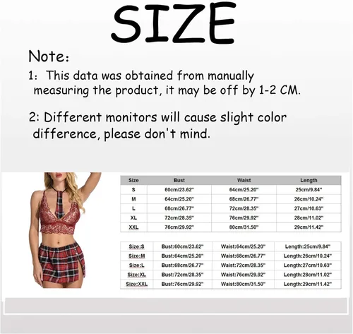 Vista 7 de Lencería para mujer colegiala, traje sexy para niña de la escuela, juego de rol, conjunto de lencería de talla grande, falda de escuela