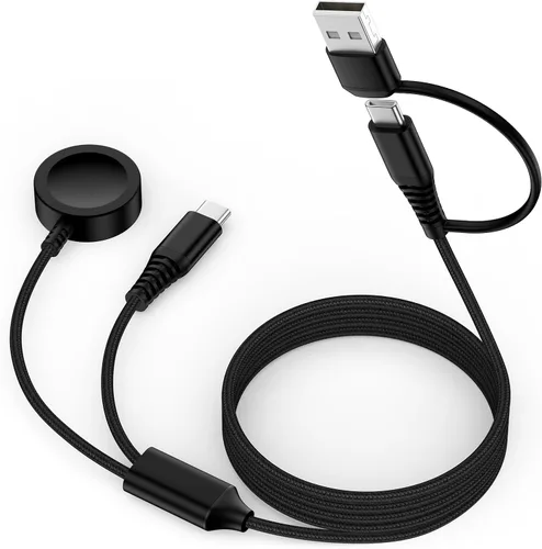 Vista 10 de Cable de carga rápida magnético del cargador del reloj de Samsung del USB C Negro