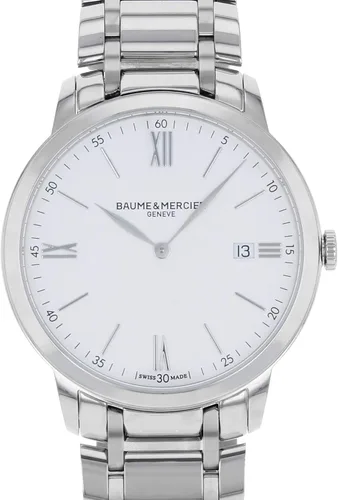 Vista 2 de Baume et Mercier Classima esfera blanca para hombre reloj 10354