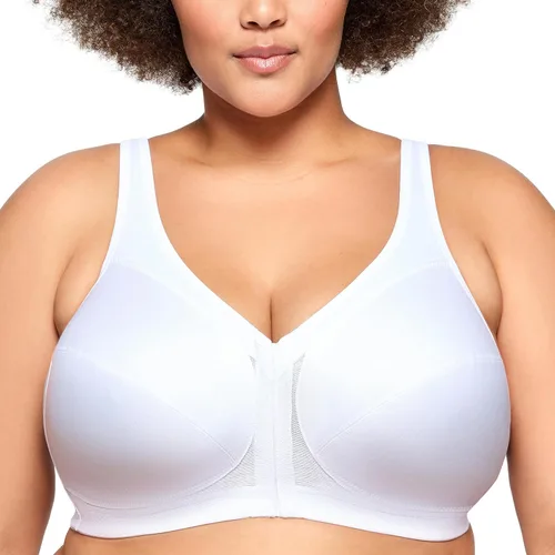 Vista 11 de Glamorise Full Figure Plus Size MagicLift Bra de cierre frontal con soporte postural, sin aros #1265 Negro