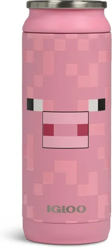 Vista 9 de Igloo MineCraft Creeper - Botella de hidratación de acero inoxidable de 16 onzas, botella de agua aislada, taza de viaje reutilizable