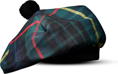 Vista 39 de Sombrero escocés Tam o Shanter Gorro escocés Tartan P.V Tartan (poliviscosa) Mezcla de lana con pompón Talla única para todos.