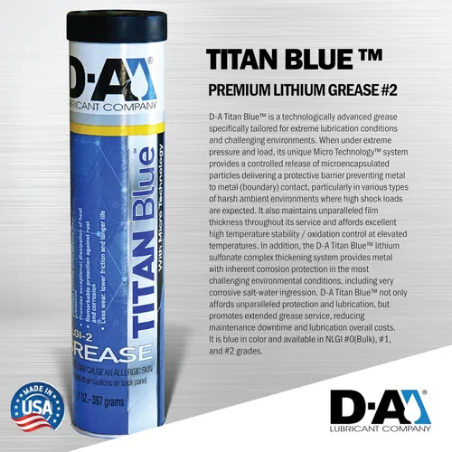 Vista 2 de 12267T, grasa de litio Titan Blue Premium #2, 14.11 oz (1 paquete)