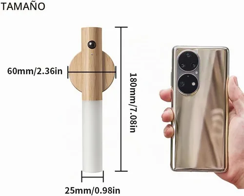 Vista 10 de Luces nocturnas con sensor de movimiento de madera LANDGOO
