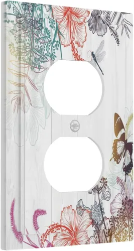 Vista 128 de Cubiertas de Placas de Pared Dúplex Individual con Sol Minimalista Moderno de Palabras Inspiradoras Abstractas Boho, Cubierta de Interruptor de Luz