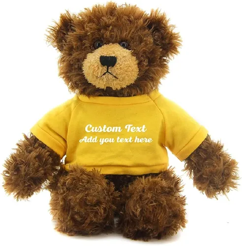Vista 15 de Oso Brandon de chocolate personalizado – Juguete de peluche personalizado de 12 pulgadas – Regalo perfecto de oso personalizado para graduación, San