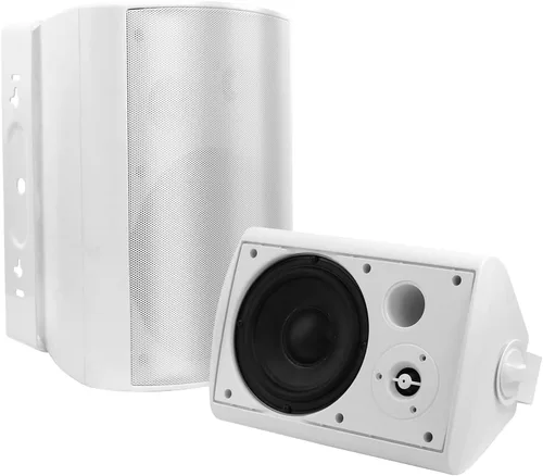 Vista 10 de STUDIOFINIX Altavoces Bluetooth de 6.5 pulgadas para interiores y exteriores, impermeables, con cable, para montaje en pared, altavoces activos
