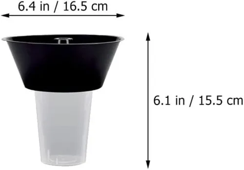 Vista 3 de Hemoton Combinación de taza de aperitivos con soporte para bebidas y cuenco de papas fritas de 6.49 pulgadas para fiestas, uso diario, 5