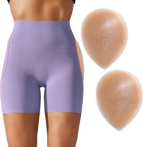 Vista 10 de Almohadillas de silicona adhesivas para caderas para mujer - Almohadillas reutilizables elevadoras de glúteos, almohadillas adhesivas para glúteos