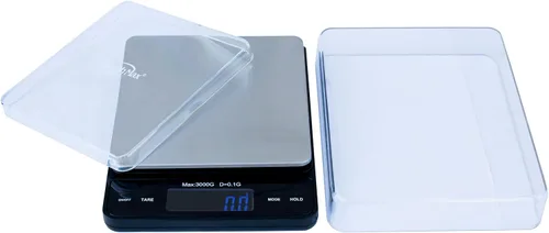 Vista 4 de Weighmax Duo Series W-7800 - Báscula de bolsillo digital Pro de alta precisión de 0.1 g/0.01 oz, 105.82 oz, sirve como báscula de cocina y báscula