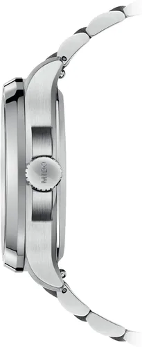 Vista 2 de MIDO Multifort TV Big Date - Reloj suizo automático para hombres - Caja de 40mm con respaldo transparente Verde sobre acero inoxidable