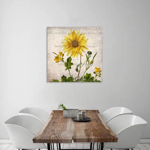 Vista 2 de Jaxson Rea "Vintage Floral 2" Gallery Wrapped Canvas by Kimberly Allen, 12" x 12