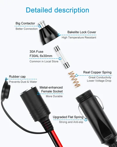 Vista 8 de ALITOVE Convertidor de 110 V a 12 V Convertidor de CA a CC Adaptador de fuente de alimentación de 12 voltios 15A 180W y cable de extensión
