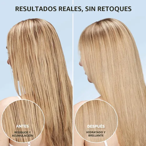 Vista 3 de L'Oreal Paris Acondicionador Restore sin sulfato con antioxidantes, acondicionador hidratante para exposición al agua dura y acumulación de peinado