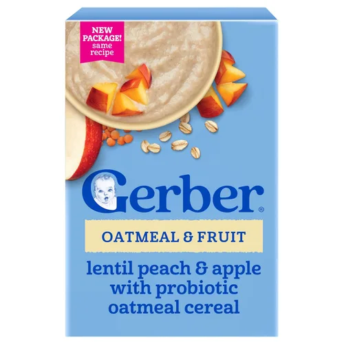 Vista 20 de Gerber Cereal de avena con plátano y fresa, 8 onzas, paquete de 5