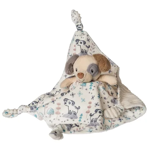 Vista 4 de Mary Meyer Manta de seguridad de animales de peluche, 13 x 13 pulgadas, cachorro chispeante