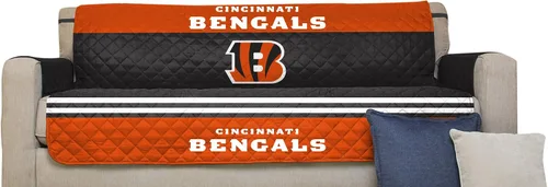 Vista 10 de Pegasus Sports NFL NFL - Protector reversible para sofá de la NFL, con correas elásticas, 75 x 110 pulgadas