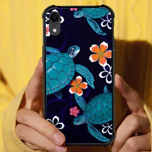 Vista 143 de Funda compatible con iPhone XR, diseño de elefantes africanos para niñas, diseño de patrón a prueba de golpes, antiarañazos, carcasa trasera