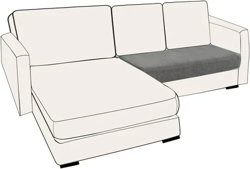 Vista 8 de UNBBRRL Fundas de cojín de asiento para sofá, elásticas, funda de cojín individual para sofá, fundas de cojín para sofá, fundas de héroe protegen