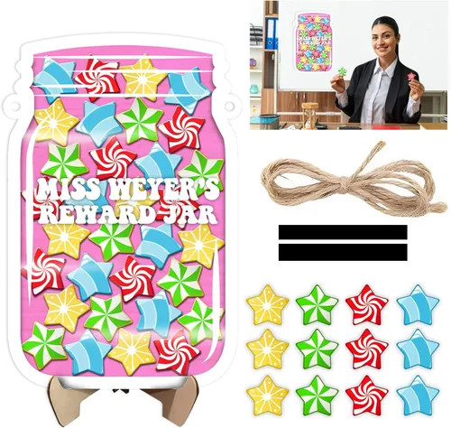 Vista 7 de Tarro de recompensa personalizado, tarro de recompensa magnético, tarros de recompensa para niños, tarro de recompensa de clase magnético, sistema