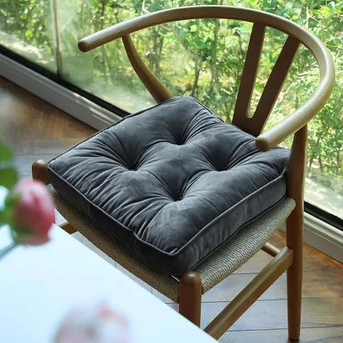 Vista 15 de vctops Almohadillas de Silla de Terciopelo Suave con Lazos Cómodo Cojín de Asiento Sólido para Sillas de Comedor, Sillas de Oficina, Pisos de Madera